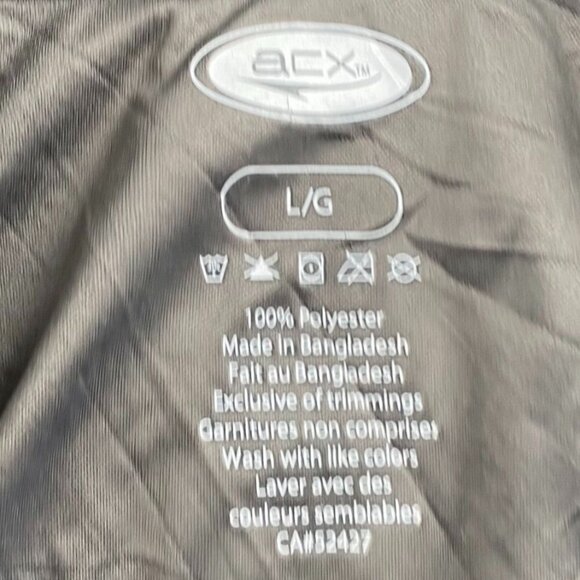 ACX Mens Activewear Jacket Large Gray Outdoors Full Zip Stand Collar Performance - Picture 3 of 11